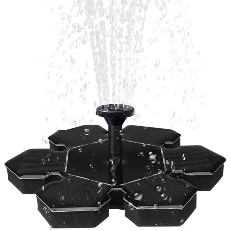 Fuente solar, bebedero para pájaros, fuente de flores, bomba de agua solar, fuente de jardín, decoración de jardín (1/5)