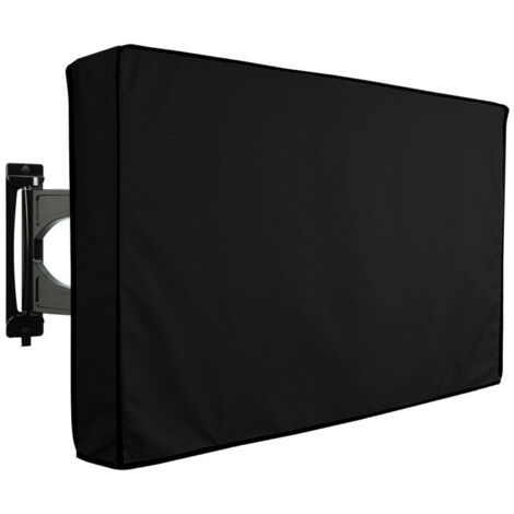 Funda protectora para exteriores, compatible con todos los televisores LED, LCD y de plasma, color negro (22-24 pulgadas).