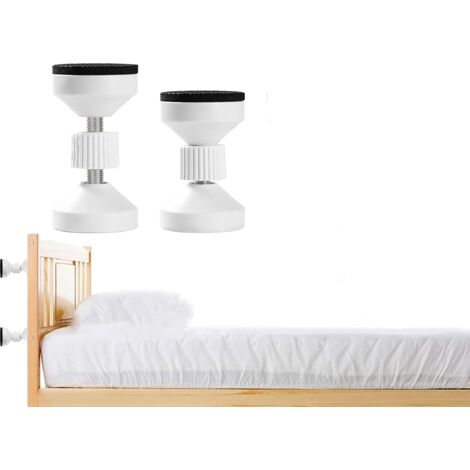 Estabilizador de cabecero ajustable, soporte telescópico amortiguador para pared, cama, armario, sofá (58-68 mm, blanco, juego de 2) (1/5)