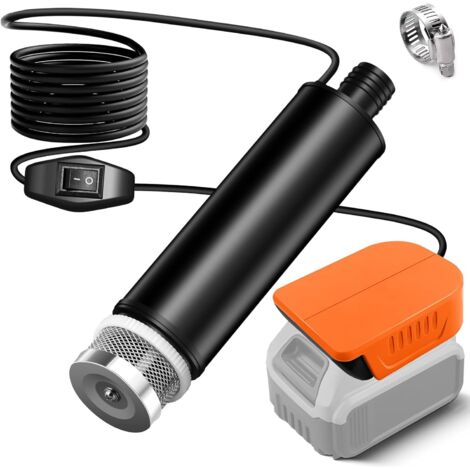 Bomba de transferencia Dewalt de 20 V compatible con baterías, bomba de agua portátil de 500 GPH con filtros de sedimentos, para piscinas y jardines (solo la herramienta).