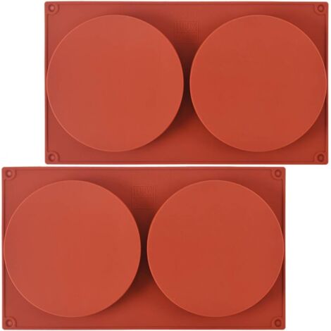 Molde redondo de silicona roja de 14 cm de diámetro, antiadherente y fácil de desmoldar, ideal para tartas de queso, tartas arcoíris y tartas de chocolate (1 unidad por paquete).