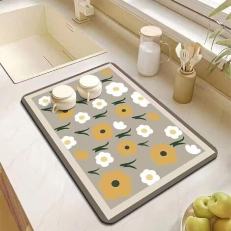 Alfombrilla antigoteo para cafetera, alfombrilla antigoteo para lavavajillas, alfombrilla antigoteo de microfibra ultraseca (30x40cm)