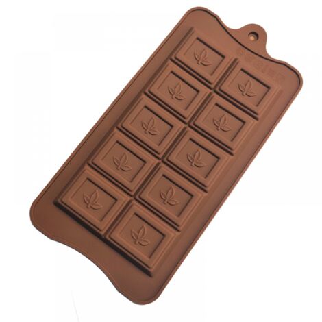 juegos de moldes de silicona para dulces, moldes cuadrados para pasteles de 10 compartimentos, moldes de silicona para galletas de chocolate, para hornear en casa.