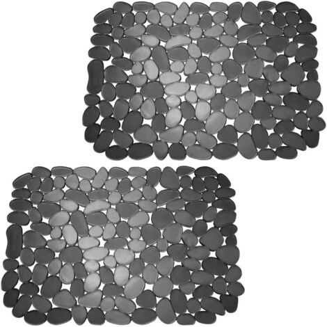 Alfombrillas recortables para fregadero (juego de 2) – fabricadas en PVC, absorbentes e impermeables – protegen fregaderos y vajilla – color negro
