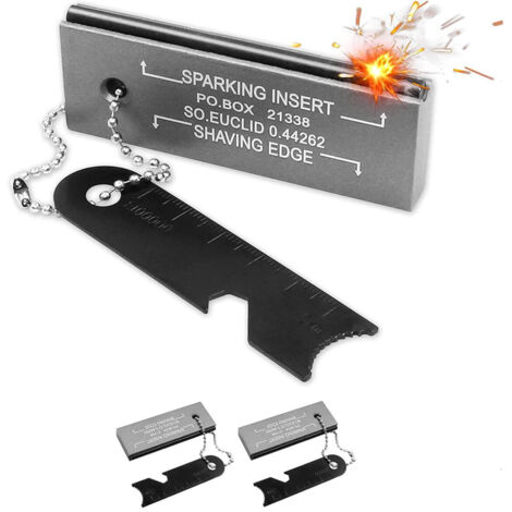Cerillas de magnesio impermeables, con encendedor integrado, ideales para acampar, hacer senderismo y situaciones de emergencia. Paquete de 2 unidades.
