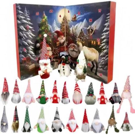 Calendario de Adviento de Gnomos 2025 - 24 Juguetes y Figuritas (Cuenta atrás para Navidad)  Regalo para niños, Decoración para el árbol de Navidad