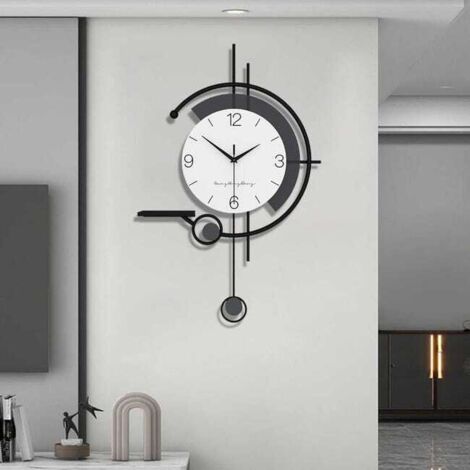 Reloj de pared decorativo sencillo y creativo, silencioso, con estante de almacenamiento, adecuado para sala de estar, dormitorio, estudio, cocina, oficina