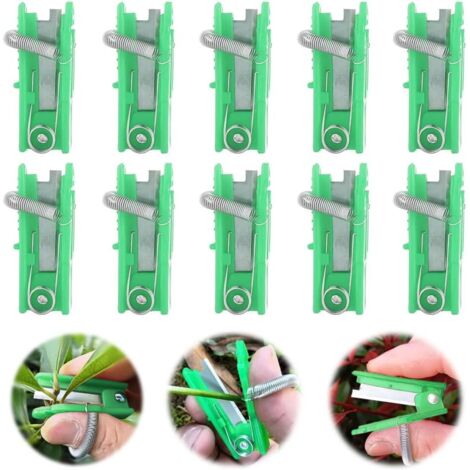 Cuchillo de jardín multifuncional para cortar hojas y recoger fruta, herramienta de cosecha (verde, paquete de 10)