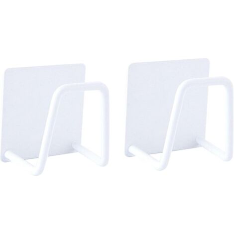 Soporte adhesivo para esponjas de cocina, ideal para embalaje, no requiere taladrar, de acero inoxidable, resistente a la corrosión y al agua, color blanco.