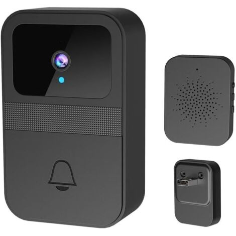 Videoportero inalámbrico HD bidireccional con cámara, almacenamiento en la nube, visión nocturna y Wi-Fi de 2,4 GHz.