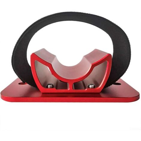 Soporte de rueda trasera para bicicleta, de aleación de aluminio, para portabicicletas de techo de coche, con correas de sujeción de nailon (rojo).