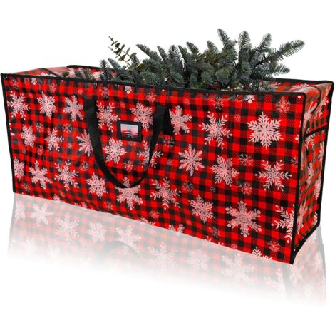 Bolsa para guardar el árbol de Navidad, bolsa de plástico impermeable para árbol de Navidad, con asas reforzadas y doble cremallera, 1205038CM.
