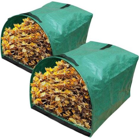 Bolsas de jardín de 2 piezas, bolsas para almacenar hojas, bolsas de gran capacidad para eliminar malas hierbas del jardín.
