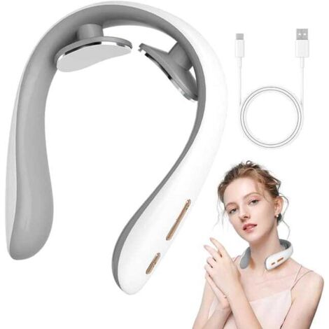 Masajeador cervical, masajeador de cuello con función de calor, masaje cervical y de cuello, 6 modos de pulsación.