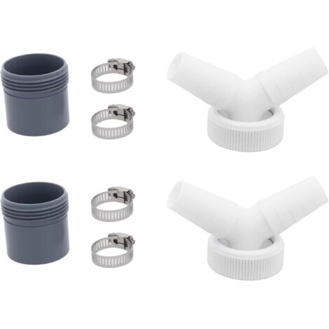 Adaptador de desagüe para lavadora (paquete de 2), conexión en Y doble, para conexión de entrada de 18-24 mm y manguera de salida de 40 mm.
