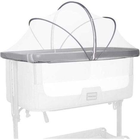 (Blanco, 96 55 cm) Mosquitera para cuna/cunas/cama de viaje/bolsa de viaje/cuna de bebé, tejido de malla fina, fácil de instalar.