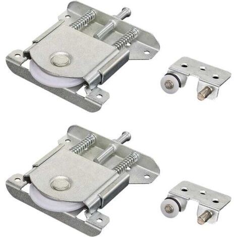 2 pares de rodillos para puertas correderas de armarios, rodillos para puertas correderas, rodillos para armarios, ruedas deslizantes para muebles, para armarios, ventanas y puertas correderas.