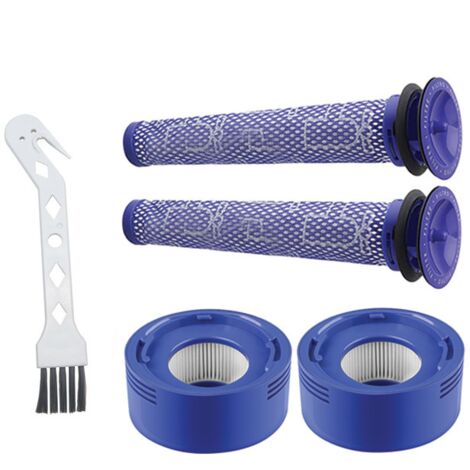 Juego de 4 filtros para aspiradoras Dyson V8 y V7 Absolute Animal Motorhead: 2 filtros HEPA y 2 prefiltros. Pieza de repuesto.