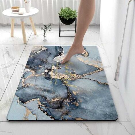 Alfombrilla de baño antideslizante, alfombrilla absorbente de 40 x 60 cm, suave y cómoda, alfombrilla de baño de tierra de diatomeas.