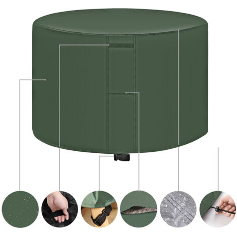 Mantel verde para jardín - 185 x 110 cm, funda impermeable para muebles de jardín, protección para mesas y sillas de exterior.