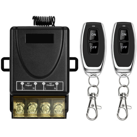 Interruptor remoto inalámbrico, relé de control remoto de 12V/24V/48V/72V CC, 30A, alcance de 100m.