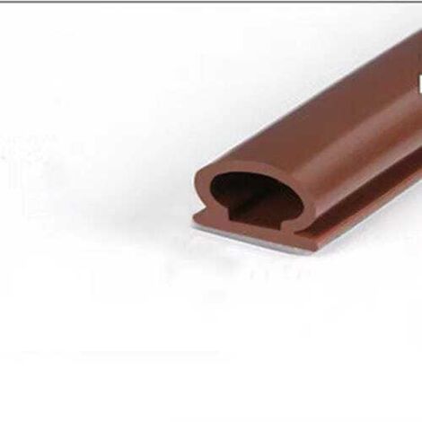 Cinta autoadhesiva para sellar puertas, tira autoadhesiva para sellar puertas, resistente al viento y al sonido, 106 mm, marrón, 10 m