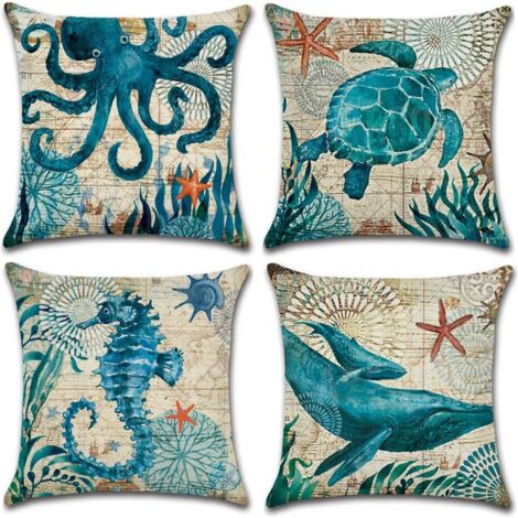 Fundas de cojín decorativas con estampado del Árbol de la Vida, ideales para sofás, salones, dormitorios y otros espacios interiores, 45x45 cm, juego de 4 piezas.