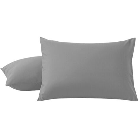 Funda de almohada cuadrada de 51 x 66 cm, juego de 2. Funda de almohada cuadrada de 51 x 66 cm en microfibra cepillada con solapa (sin cremallera).