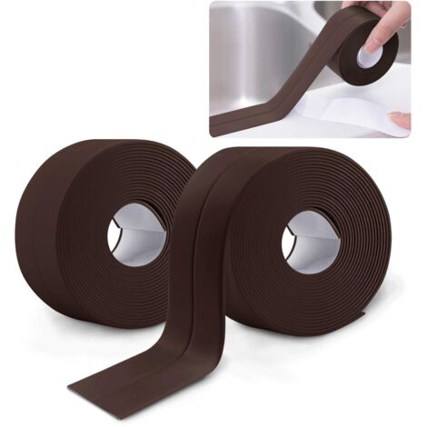 rollos de cinta de sellado impermeable (marrón), cinta de sellado de pared de PVC, ver