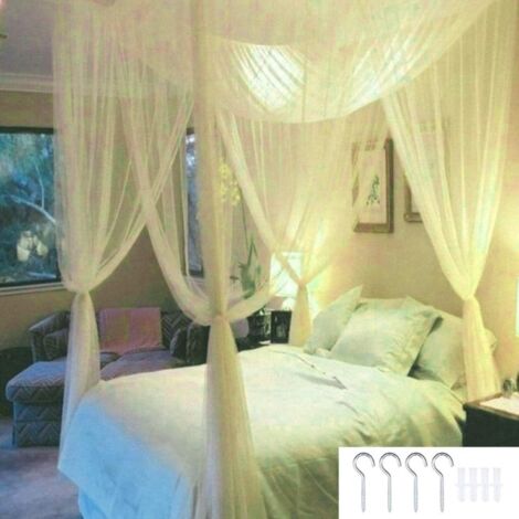 Mosquitera de interior, tienda de viaje, reforzada en las cuatro esquinas, amarilla, se puede colgar.