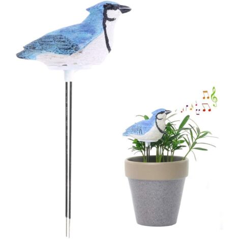 Juego de 1 medidor de humedad del suelo con alarma de riego para plantas y aves, higrómetro, sensor de humedad, kit de herramientas de jardinería (azul)