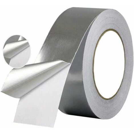 Cinta aislante térmica resistente al calor (5 cm x 20 m x 0,06 mm), 1 unidad, cinta de papel de aluminio impermeable para sellado o aislamiento.