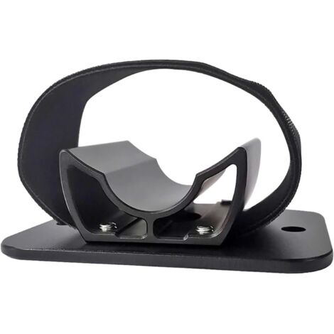 Soporte de rueda trasera para bicicleta, de aleación de aluminio, para portabicicletas de techo de coche, con correas de sujeción de nailon (negro).