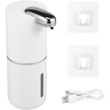 Dispensador de jabón eléctrico por inducción, dispensador de jabón en espuma sin contacto, recargable por USB, para montaje en pared.