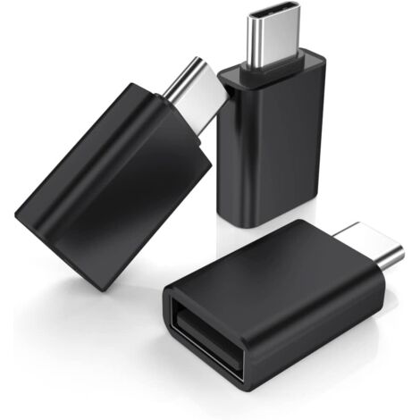 Adaptador USB-C macho a USB 3.0 hembra, adaptador Thunderbolt 3 Tipo-C OTG (negro)