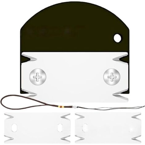 Cepillo de mano profesional para carpintería - herramienta angular para desbarbar, negro (con correa para la muñeca + 2 cuchillas de repuesto)