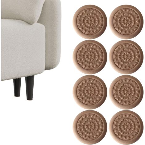 Alfombrilla protectora para muebles y suelos, juego de 8 piezas, material de silicona autoadhesivo antideslizante, estabilizador reductor de ruido (4 cm).