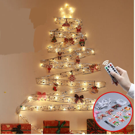 Adorno para la punta del árbol de Navidad de 4 m con luz LED y cinta, estrella decorativa para el árbol de Navidad con control remoto, decoración navideña