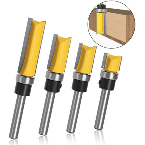 Fresas para madera de acero aleado de alta calidad de 6 mm, con insertos de corte de 12 mm, 20 mm, 25 mm y 38 mm.