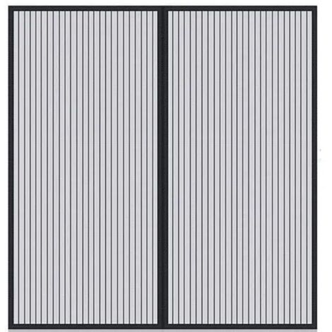 Persianas magnéticas de cierre automático, mosquitera gruesa para puerta, con imanes, dimensiones 100100 cm, color negro.