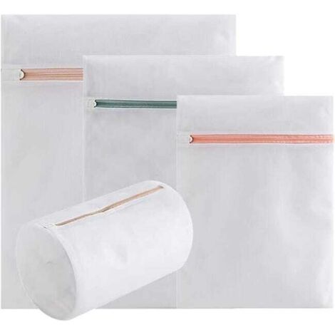 Bolsas de malla para lavandería de prendas delicadas, juego de 4 bolsas para lencería para lavar prendas delicadas, bolsa para ropa delicada