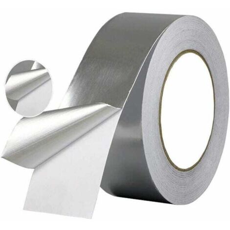 Cinta aislante térmica resistente al calor (5 cm x 10 m x 0,06 mm), 1 unidad, cinta de papel de aluminio impermeable para sellado o aislamiento.