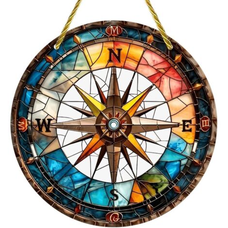 Decoración de pared 2D, estampado estilo vidriera: ideas para regalos y decoración de jardín (15150,2 cm) (1/5)