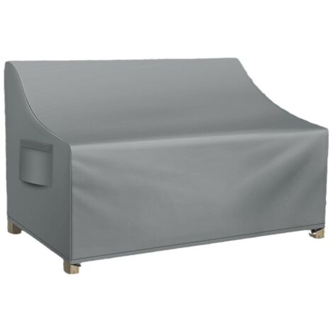 Funda impermeable para sofá doble de patio, funda para sofá doble de exterior, 200x94x89cm, gris (1/5)
