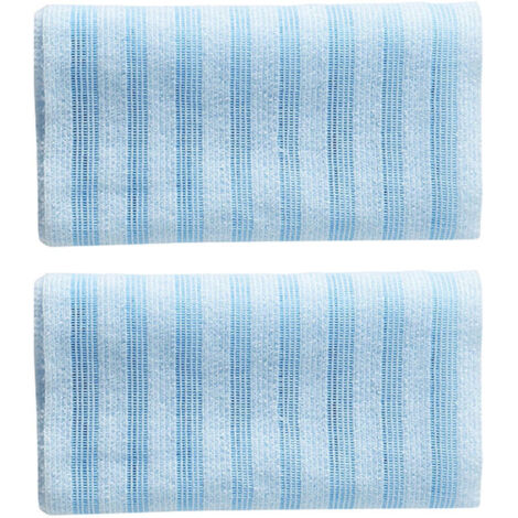 Guantes para la limpieza de la espalda, ideales para el hogar, viajes, spa, limpieza de la ducha y cuidado de la piel, paquete de 2, color azul.