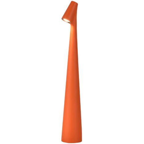 Lámpara de mesa inalámbrica e impermeable, ideal para dormitorios, salas de estar y mesitas de noche, con 3 niveles de brillo (color naranja, 1 unidad). (1/5)