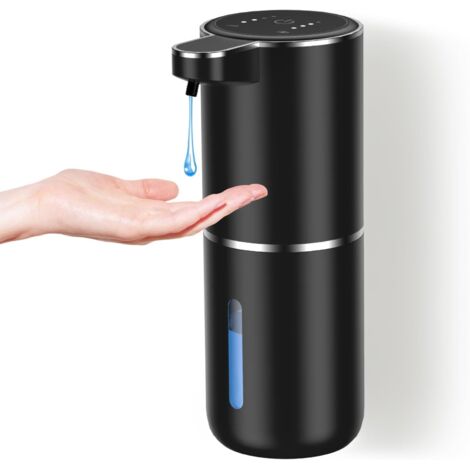Dispensador de jabón recargable para montaje en pared con 4 niveles de líquido ajustables, apto para cocinas y baños. (1/5)