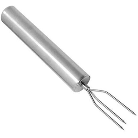 Tenedor reutilizable de acero inoxidable para pelar, asar y acampar (4 piezas, 15 cm) (1/5)
