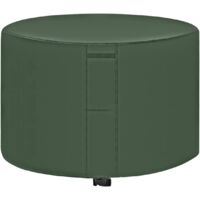 Funda protectora impermeable para muebles de jardín redondos, tejido Oxford 420D, resistente al viento y a los rayos UV, color verde, 185 x 110 cm.