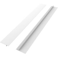 Sellador de silicona para encimeras de cocina, sellador antiderrame entre la encimera y la cocina, paquete de 2, blanco, 63 cm